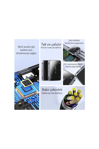 Canlı Yayın İçin Dönüştürücü Conventer Apple iPhone Uyumlu Android 2 Çıkışlı Canlı Yayın Aparatı