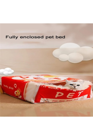 Geeroyoo Tamamen Kapatılmış Bisküvi Kutusu Kedi Yatağı Güvenli Japon Stil