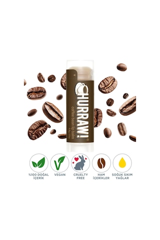 Hurraw Coffee Bean Lip Balm - Kahve Çekirdeği