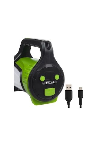 Powermaster Şarjlı Ledli Uzun Menzilli Kamp Tipi Işıldak Fener Js-881b Diğer