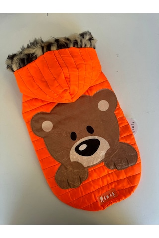 Miniş Pet Butik Ayıcık Desenli Kedi Köpek Şişme Yelek Mont