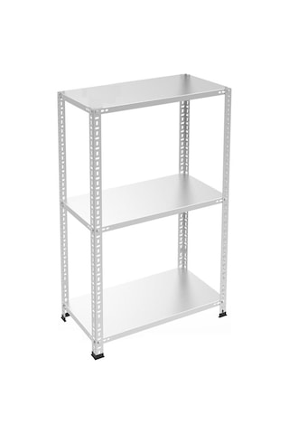 Raf Burada  3 Katlı Galvaniz Çelik Raf - Depo, Arşiv, Kiler, Dosya, Market Rafı-43x75 cm-100 cm-0.70 mm