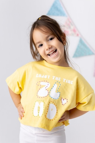 Zeyland Kız Çocuk Basic Crop Tshirt-sarı Sarı