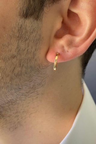 Zümrüt Sarraf 14 Ayar Altın Erkek Halka Küpe