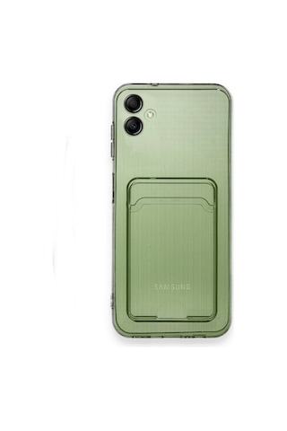 Samsung Galaxy A06 Uyumlu Kılıf Kartlık Bölmeli Arkası Şeffaf Soft Dayanıklı Kılıf Kapak