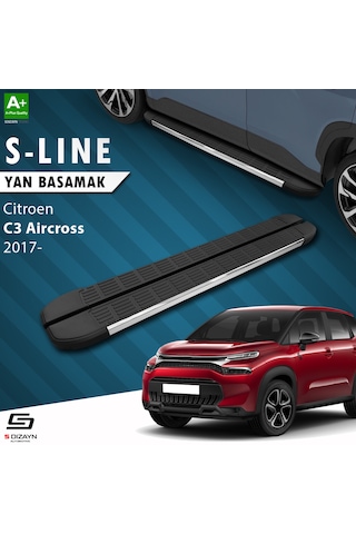 S-dizayn Citroen C3 Aircross S-line Krom Yan Basamak 183 Cm 2017