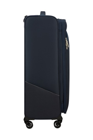 American Tourister Lacivert Unisex Çekçekli Kumaş Valiz Summerrıde-spınner L Exp Tsa