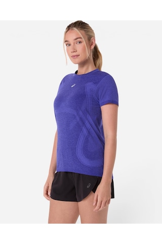 Asics Road Seamless Ss Top Kadın Mavi Kısa Kollu Tshirt 2012d292-401