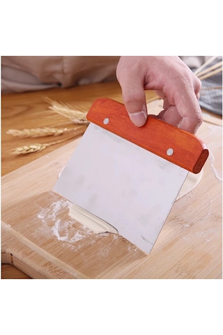Paslanmaz Çelik Wonton Bıçağı Erişte Bıçağı Kek Spatula Pişirme Gümüş