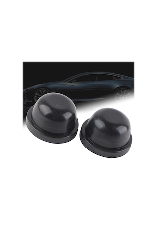 Springsun Araç Farı Tamiri Gümüşten Muhafaza Kapağı 80mm Siyah - 2 Adet Paket, Su Ve Toz Koruma