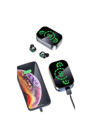 2025 - 167 - Model Bluetooth Kulaklık Telefon Şarj Edebilen Çağrı Cevaplama - Csmo-tex - Dijital Göstergeli