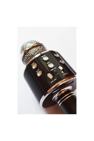 Şarj Edilebilir Telefon Ve Usb Bağlantılı Karaoke Mikrofon Beyaz
