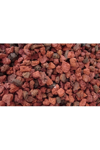 Volkanif Tüf Cüruf Kırmızı Pomza Taşı Lav Taşı 10-15 Mm 5 KG