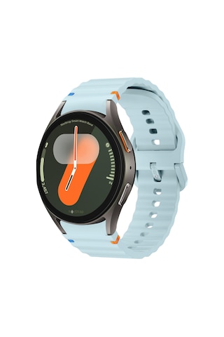 Novstrap Samsung Galaxy Watch 7 Fe 6 5 4 40 44 Classic 42 43 45 46 Mm İle Uyumlu Kordon Wavy Silikon