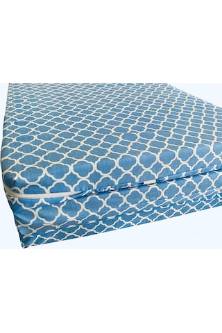 Viphomeconcept Tek Kişilik Katlanır Yer Yatağı Sünger Yatak Mavi Çatı 80X180 Cm