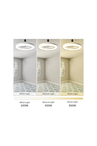 Flybuy Yatak Vantilatörü Uzaktan Tavan Oturma Odası Odası Mutfak Lambası Kumanda Kısılabilir Işık İle İçin Fan E27 E27 Celing Akıllı Cb Beyaz