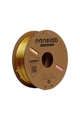 Nanelab Üç Renk Silk Pla Filament - Altın-fuşya-siyah - 1.75mm - 1kg