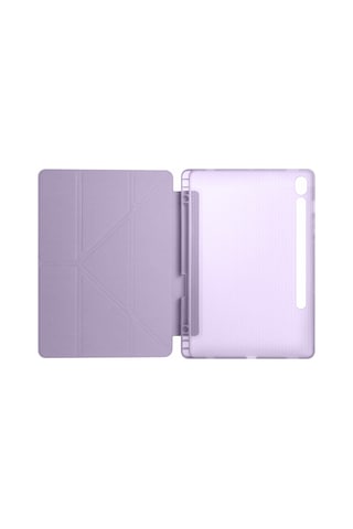 Samsung Galaxy Uyumlu Tab S10 Fe 11 Inc Sm-x520 Üçgen Katlanabilir Kalemlikli Yatay Dikey Standlı Kılıf Kapaklı Kılıf