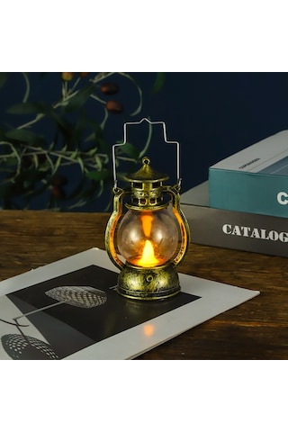 Xindoker Klasik Bakır Renkli Led Feneri - Oyun Sahnaları, Dekor Ve Stüdyo Için Stüdyo Aydınlatma Aracı Diğer