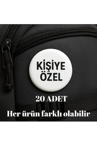 Kişiye Özel 44 Mm Tasarım Rozet Seti- 20 Adet Çok Renkli