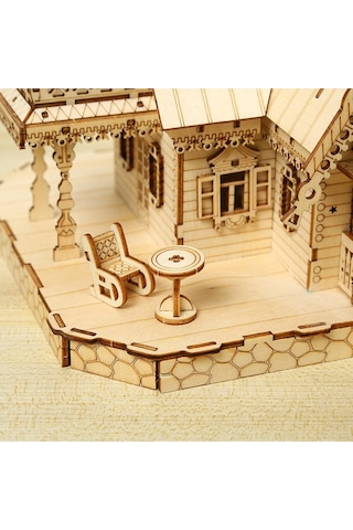 3d Ahşap Yapboz Kilit Seti, Mimari Model Kiti, Yetişkinler Için Kendi Ahşap El Işi Kitinizi Yapın
