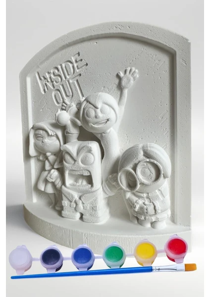 Craft3d Ters Yüz-ınside Out 15 Cm Boyunda Beton/taş/figür/büst Boyama Seti-çocuk Boyama Etkinliği