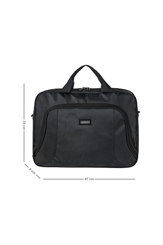 Galb Leather 17 17.2 Inc Astarli Kopuk Korumali Valiz Kilifli Evrak Ve Laptop Cantasi Siyah