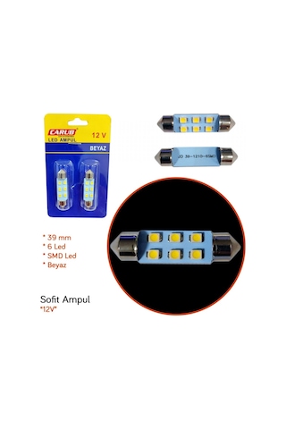 Carub 12v Sofit Ampul 39mm 6 Led Smd Beyaz Br0402230