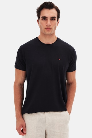 D's Damat Ds Damat Regular Fit Siyah Düz Nakışlı %100 Pamuk T-shirt 4hc140632006m Siyah