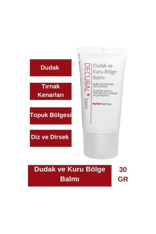 Decubal Kuru Ve Hassas Ciltler Için Dudak Ve Kuru Bölge Balmı 30 ML