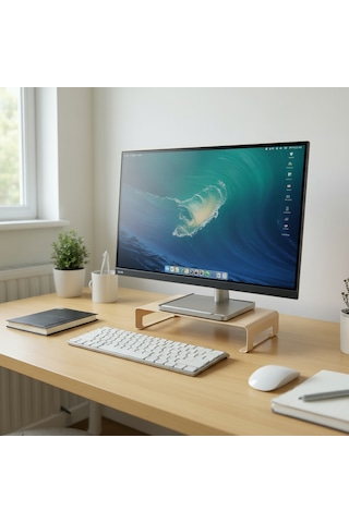 Prexua Riser Masaüstü Monitör Standı - Monitör Yükseltici - Medium - Gold - Rsr8040gl