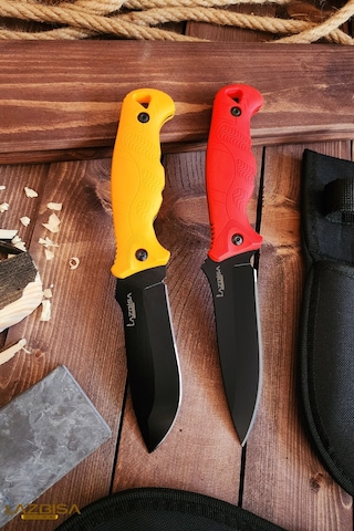 Outdoor Piknik Kamp Bıçağı Bıçak Kılıflı Mutfak Çakısı 2 Li Kmpx01 Çok Renkli