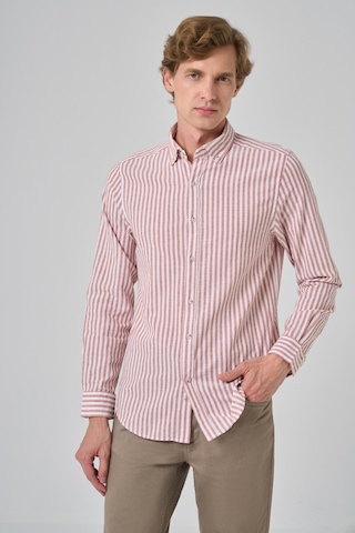 Morven Erkek Turuncu Slim Fit Düğmeli Yaka Gömlek 25ms004012451 Turuncu Turuncu
