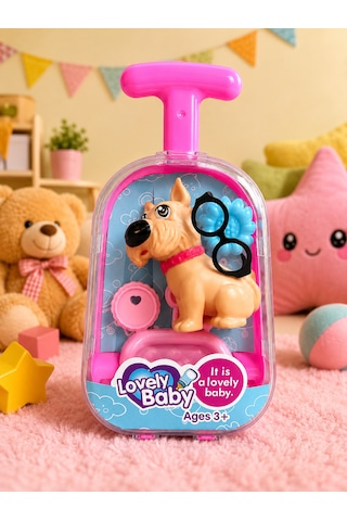 Lovely Baby Köpekli Mini Oyuncak Bavul Seti Köpek