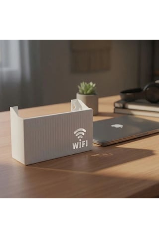 Buffer Duvar Tipi Wi-fi Modem Saklama Kutusu Beyaz Kablo Düzenleyici Router Raf Organizer