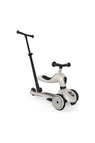 Highwaykick 1 Push And Go Kickboard Oturaklı Çocuk Scooter'ı, 2'si 1 Arada Direksiyonlu Denge Bisikleti, 1 2 Yaşından İtibaren, Yüksekliği Ayarlanabilir, Aletsiz Açık Mavi