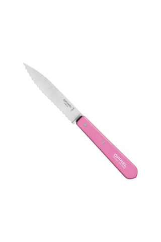 Opinel Essential  No:113 Paslanmaz Çelik Tırtıklı Soyma Bıçağı Pembe