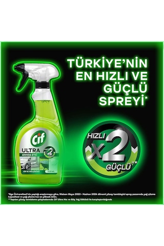 Cif Ultra Anında Etki Kir ve Yağ Çözücü 4 x 1025 ML