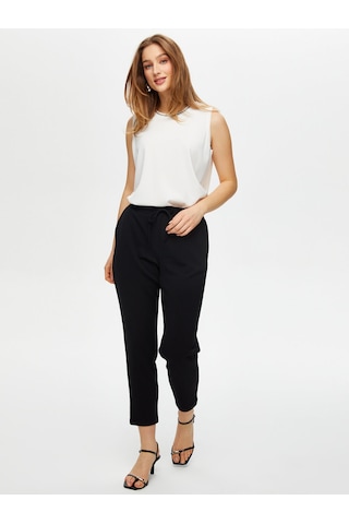 Faik Sönmez Comfort Fit Krep Örme Pantolon B00074-1 B00074-110 Siyah