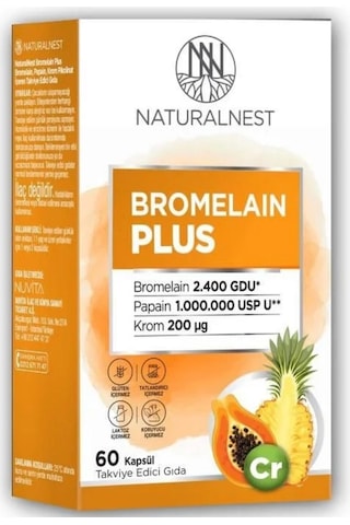 Naturalnest Bromelain Plus 60 Kapsül Naturalnest Bromelain Plus 60 Kapsül