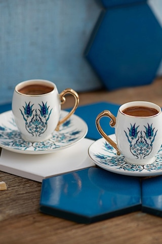 Karaca  İznik 2 Kişilik Kahve Fincanı Takımı 80 ml