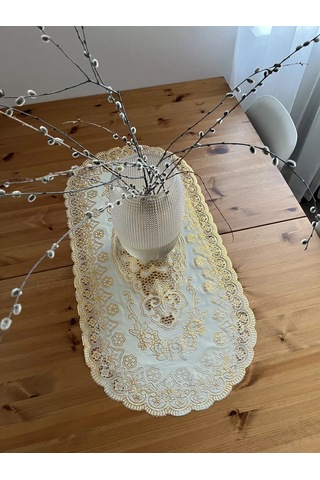 Best Price 34 Masa Bezi Oval Dekoratif 227968729 Altın Rengi