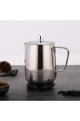 Homyl Paslanmaz Çelik Çaydanlık Gevşek Tea Leaf Demlik Çay Gümüş