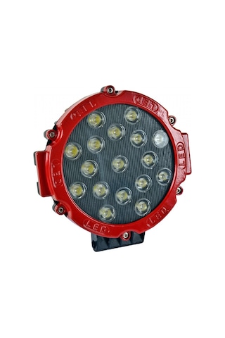 Off Road Sis Lambası 17 Ledli 51 Watt Kırmızı 4x4 Yayıcı Sis Farı