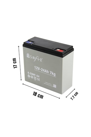 Safir 12 V - 24 Ah Grafen Jel Akü