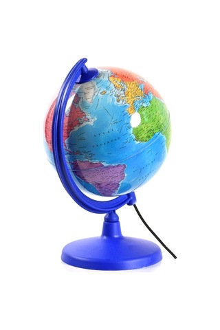 Lrs Store Işıklı Dünya Küresi / 7 Renkli 7 Kıta Haritalı Küre Eğitici Hediye Masa-gece Lambası 20 Cm Çap, Ço Diğer