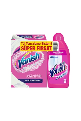 Vanish Tül Temizleyici Set ( Toz 400 gr + Parlatıcı 450 ML)