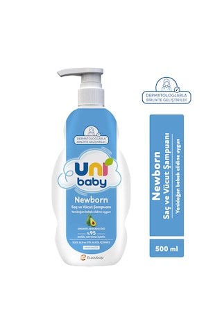 Uni Baby Newborn Yenidoğan Saç ve Vücut Şampuanı 500 Ml 3'lü