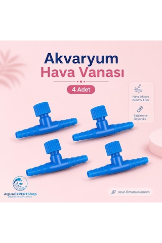 Akvaryum Hava Vanası - İnce Ayarlı Vana - 4 Adet