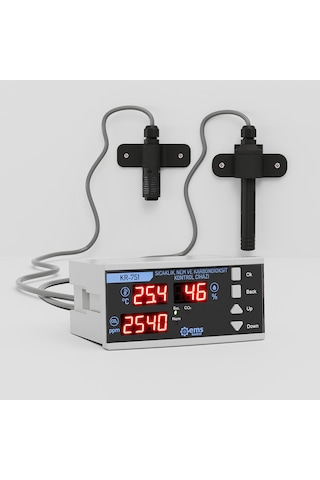 Ems Kontrol - Panel Tipi Sıcaklık, Nem Ve Karbondioksit Kontrol Cihazı -40...+80 C / 0-10.000 Ppm